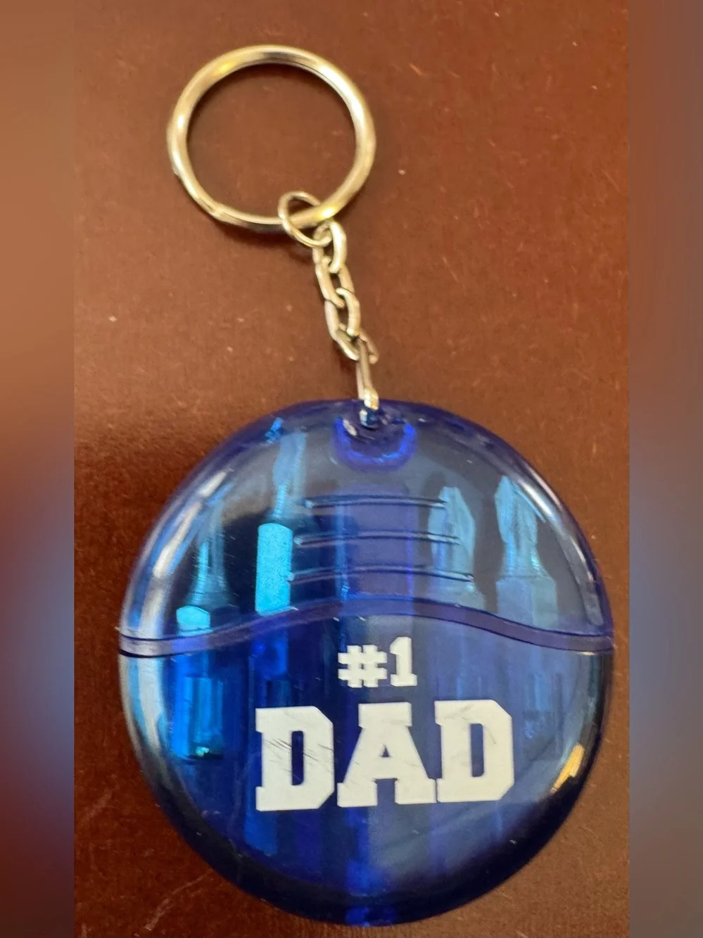 #1 Dad Blue Acrylic Screwdriver Keychain